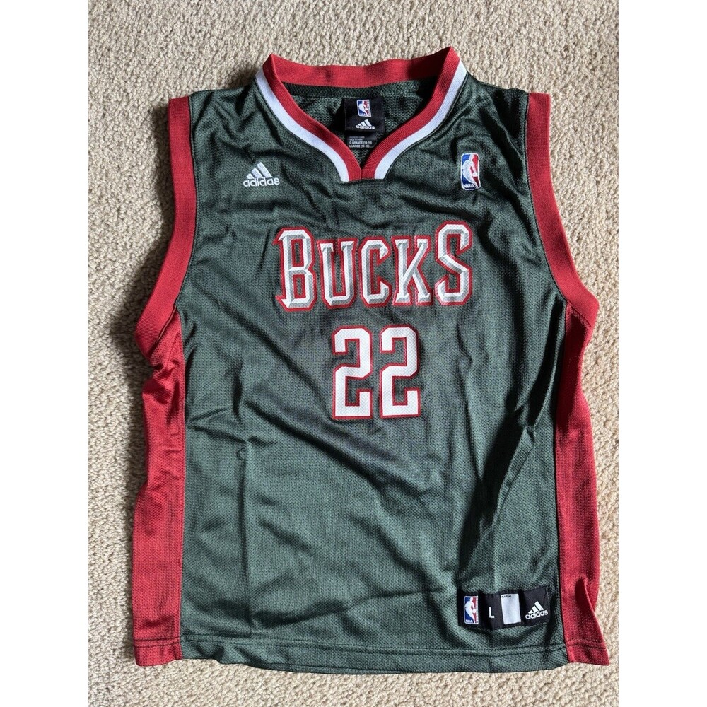 Adidas Milwaukee Bucks Jersey‎ Youth Size Large Green Red Redd